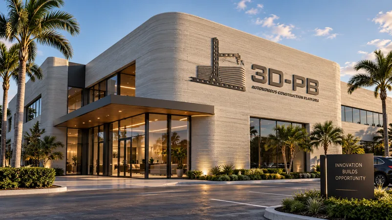 3D-printed commercial office building