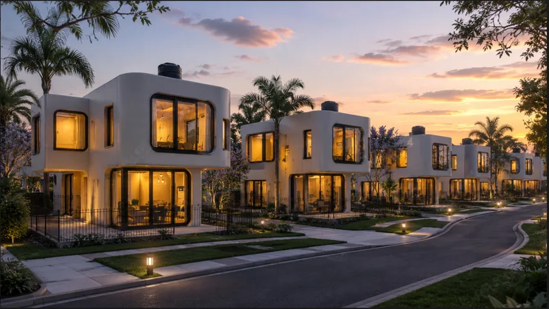 3D-printed multifamily residential development