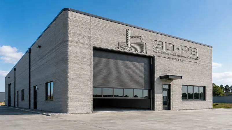 3D-printed industrial building