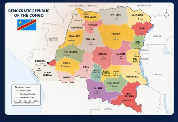 Democratic Republic of Congo map