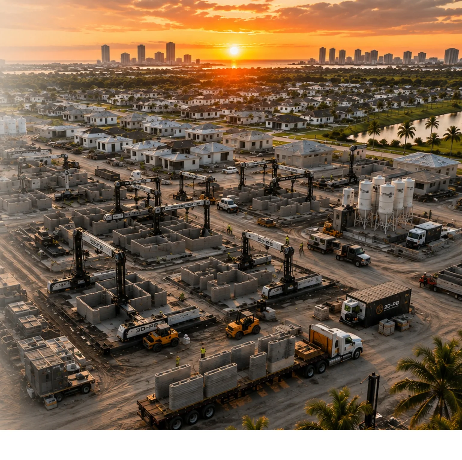 Large scale autonomous construction community